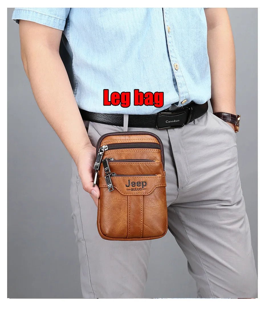 JEEP BULUO Multi-function Small Sling Chest Bag Legs Waist Bag For Man New Fashion Casual Crossbody Men Messenger Bags - FATAONJEEP BULUO Multi-function Small Sling Chest Bag Legs Waist Bag For Man New Fashion Casual Crossbody Men Messenger BagsMode & AccessoiresFATAON