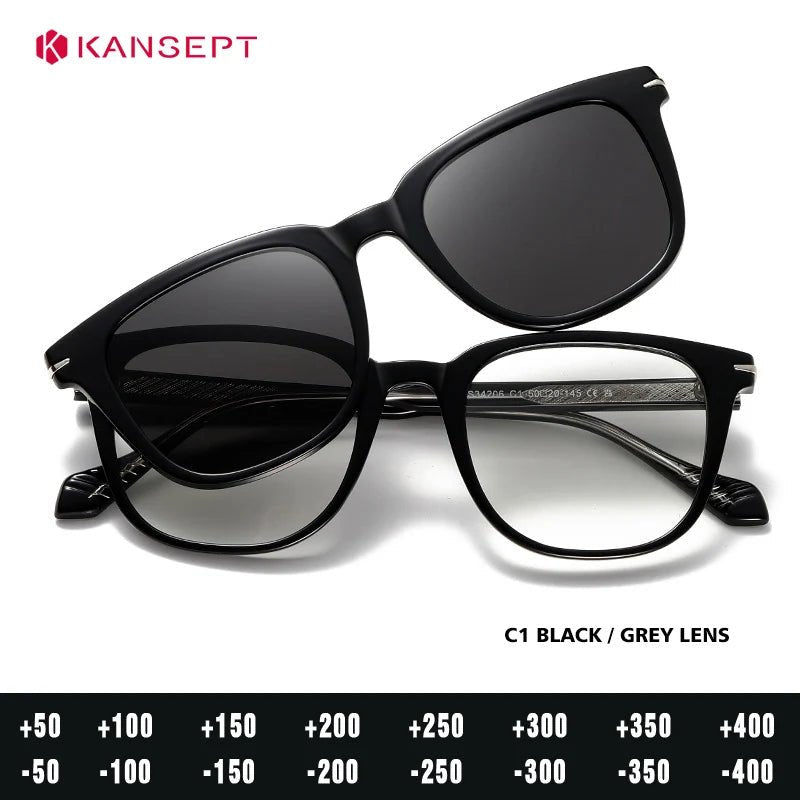KANSEPT carré hommes lunettes de soleil femmes Lunettes de lecture magnétique Clip-on Lunettes femmes monture de Lunettes Lunettes myopie lentilles - FATAONKANSEPT carré hommes lunettes de soleil femmes Lunettes de lecture magnétique Clip-on Lunettes femmes monture de Lunettes Lunettes myopie lentillesMode HommeFATAON