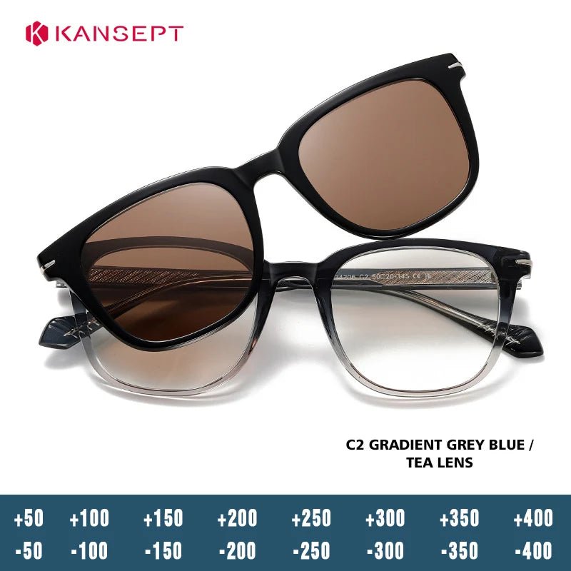 KANSEPT carré hommes lunettes de soleil femmes Lunettes de lecture magnétique Clip-on Lunettes femmes monture de Lunettes Lunettes myopie lentilles - FATAONKANSEPT carré hommes lunettes de soleil femmes Lunettes de lecture magnétique Clip-on Lunettes femmes monture de Lunettes Lunettes myopie lentillesMode HommeFATAON