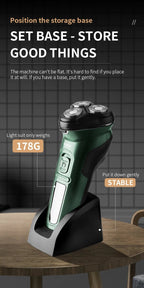 Kemei LCD Dislay rasoir électrique étanche pour hommes humide sec cou barbe rasoir électrique Machine de rasage du visage Rechargeable - FATAONKemei LCD Dislay rasoir électrique étanche pour hommes humide sec cou barbe rasoir électrique Machine de rasage du visage RechargeableBeauté HommeFATAON