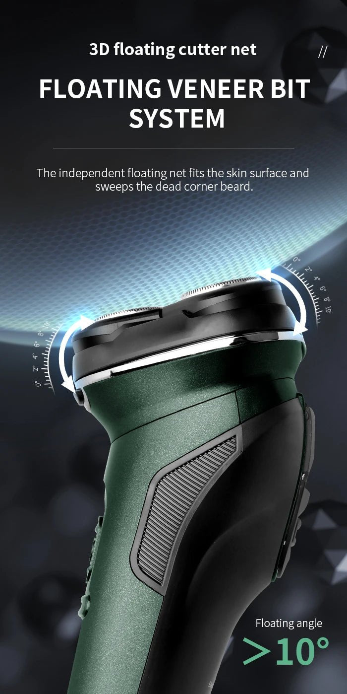 Kemei LCD Dislay rasoir électrique étanche pour hommes humide sec cou barbe rasoir électrique Machine de rasage du visage Rechargeable - FATAONKemei LCD Dislay rasoir électrique étanche pour hommes humide sec cou barbe rasoir électrique Machine de rasage du visage RechargeableBeauté HommeFATAON