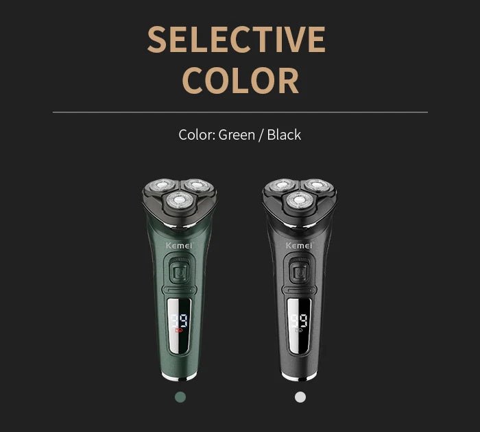 Kemei LCD Dislay rasoir électrique étanche pour hommes humide sec cou barbe rasoir électrique Machine de rasage du visage Rechargeable - FATAONKemei LCD Dislay rasoir électrique étanche pour hommes humide sec cou barbe rasoir électrique Machine de rasage du visage RechargeableBeauté HommeFATAON