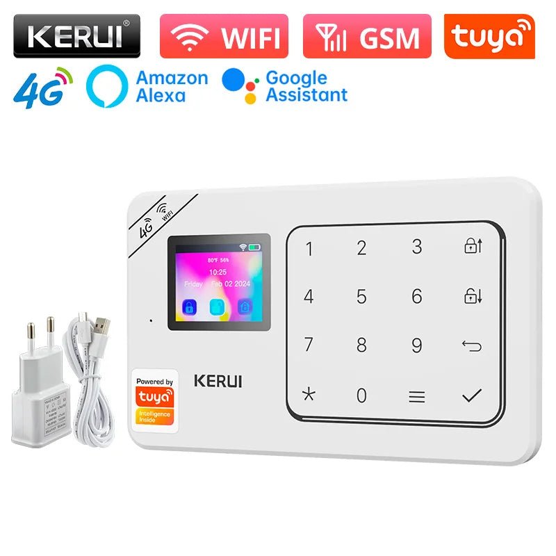 KERUI bricolage votre maison ensemble d'alarme 4G/WiFi système d'alarme pour la Protection de la sécurité à domicile détecteur de mouvement capteur de porte Tuya application intelligente - FATAONKERUI bricolage votre maison ensemble d'alarme 4G/WiFi système d'alarme pour la Protection de la sécurité à domicile détecteur de mouvement capteur de porte Tuya application intelligenteSolutions MaisonFATAON