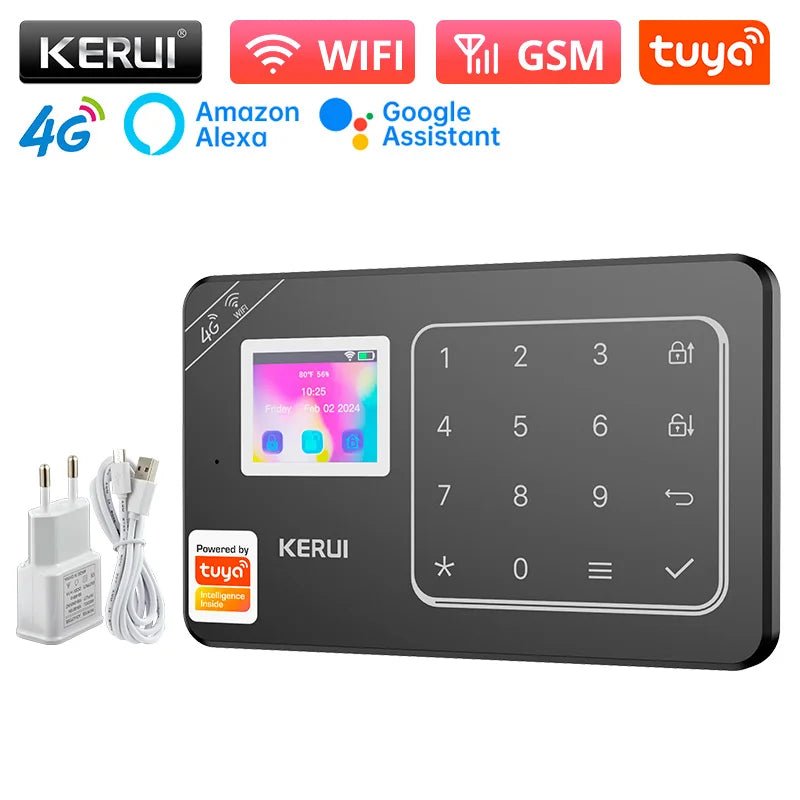 KERUI bricolage votre maison ensemble d'alarme 4G/WiFi système d'alarme pour la Protection de la sécurité à domicile détecteur de mouvement capteur de porte Tuya application intelligente - FATAONKERUI bricolage votre maison ensemble d'alarme 4G/WiFi système d'alarme pour la Protection de la sécurité à domicile détecteur de mouvement capteur de porte Tuya application intelligenteSolutions MaisonFATAON
