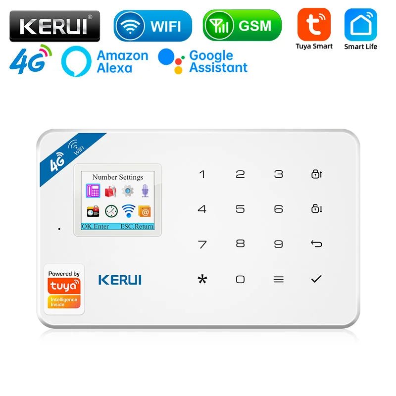 KERUI W184-Capteur de mouvement intelligent Tuya, 4G, WiFi, 101 unité de système d'alarme, sans fil, compatible Alexa, anti-cambriolage, contrôle à domicile - FATAONKERUI W184-Capteur de mouvement intelligent Tuya, 4G, WiFi, 101 unité de système d'alarme, sans fil, compatible Alexa, anti-cambriolage, contrôle à domicileSolutions MaisonFATAON