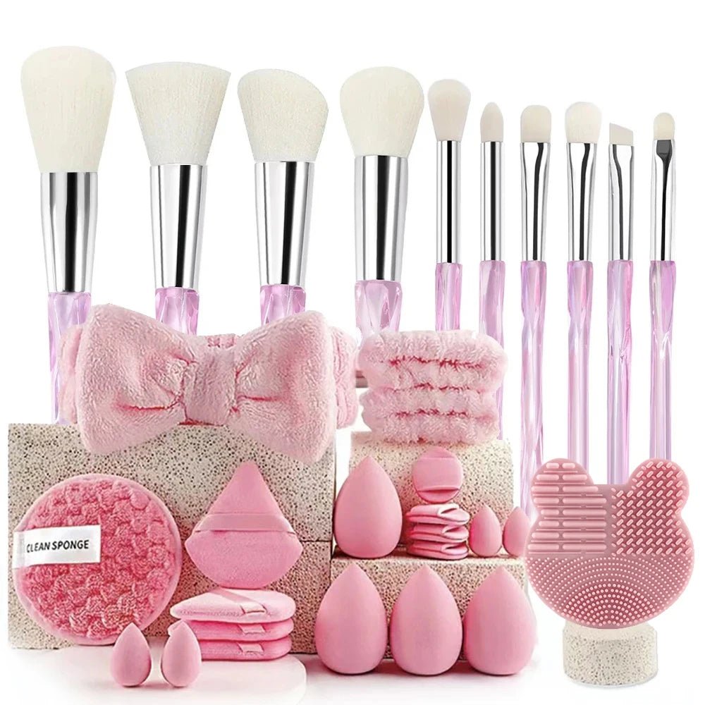 Kit de maquillage de beauté, 33 pièces, grandes et petites éponges de beauté pour une application et un retrait de maquillage impeccables, ensemble complet - FATAONKit de maquillage de beauté, 33 pièces, grandes et petites éponges de beauté pour une application et un retrait de maquillage impeccables, ensemble completBeauté femmeFATAON