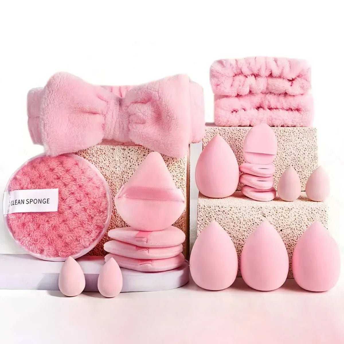 Kit de maquillage de beauté, 33 pièces, grandes et petites éponges de beauté pour une application et un retrait de maquillage impeccables, ensemble complet - FATAONKit de maquillage de beauté, 33 pièces, grandes et petites éponges de beauté pour une application et un retrait de maquillage impeccables, ensemble completBeauté femmeFATAON