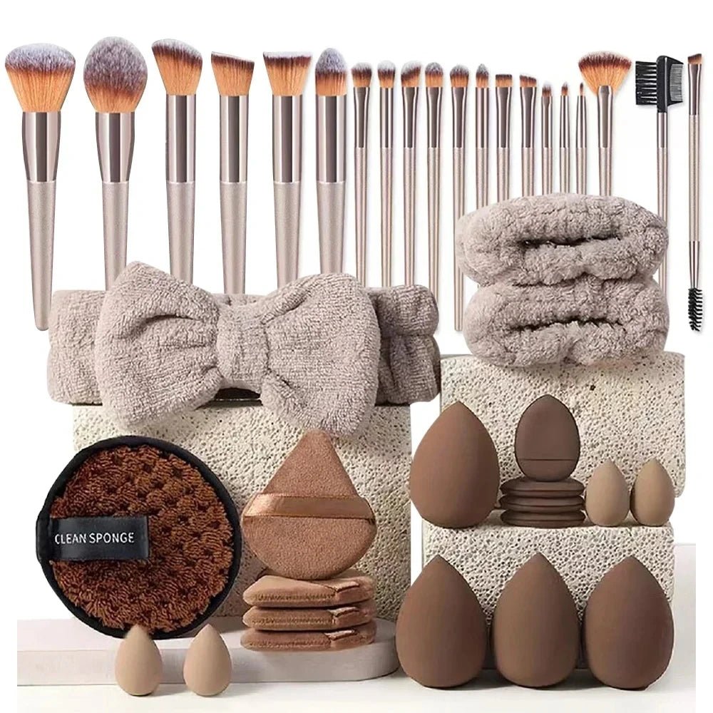 Kit de maquillage de beauté, 33 pièces, grandes et petites éponges de beauté pour une application et un retrait de maquillage impeccables, ensemble complet - FATAONKit de maquillage de beauté, 33 pièces, grandes et petites éponges de beauté pour une application et un retrait de maquillage impeccables, ensemble completBeauté femmeFATAON