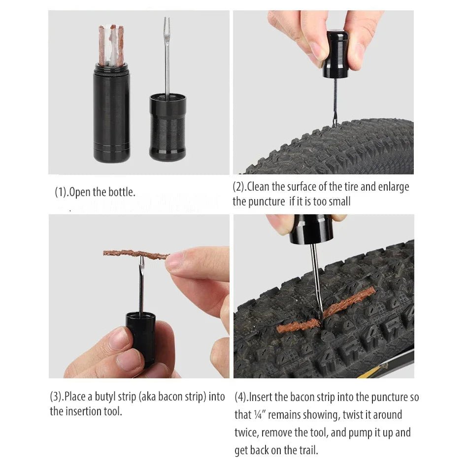 Kit de Réparation Pneus Tubeless Vélo – Outil + Bandes de Bacon Anti-Crevaison - FATAONKit de Réparation Pneus Tubeless Vélo – Outil + Bandes de Bacon Anti-CrevaisonAccessoire AutoFATAON