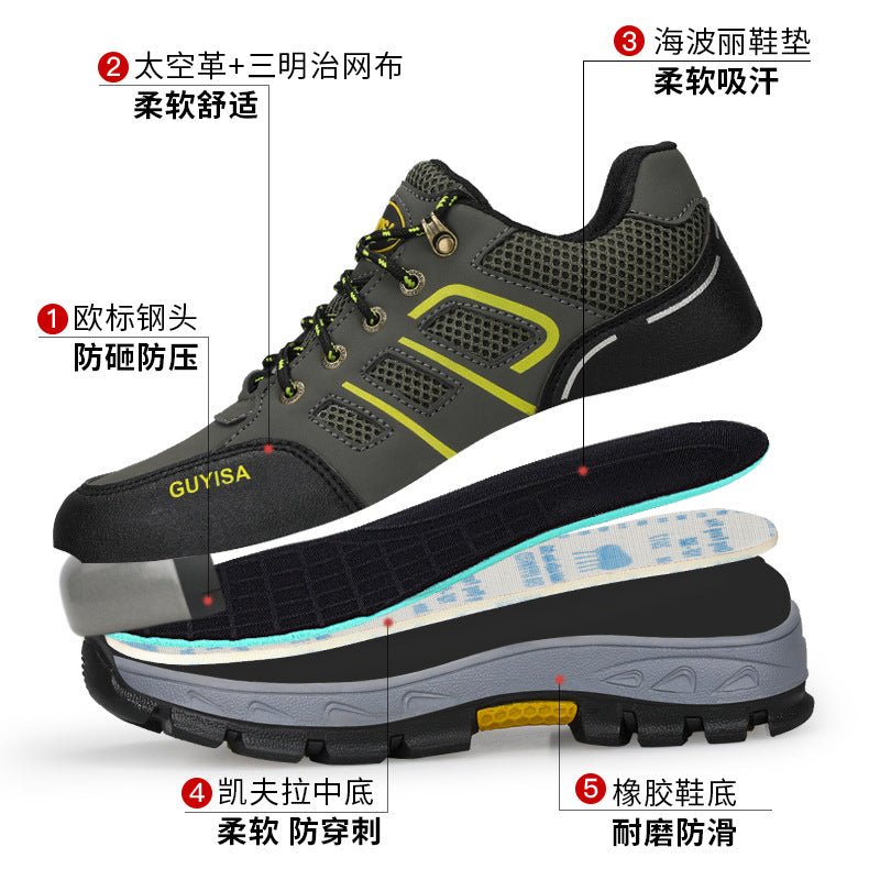 Labor Protection Shoes for Men, Anti-Smash, Anti-Puncture, Liberation Military Training Shoes, Work Shoes, Wholesale, Comfortable, Wear-Resistant, Anti-Season Mountaineering Models - FATAONLabor Protection Shoes for Men, Anti-Smash, Anti-Puncture, Liberation Military Training Shoes, Work Shoes, Wholesale, Comfortable, Wear-Resistant, Anti-Season Mountaineering ModelsMode HommeFATAON