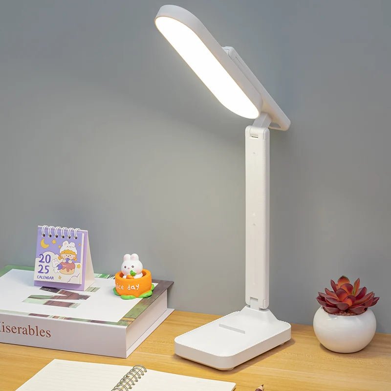 Lampe de bureau pliable rechargeable pour la protection des yeux pour l'étude, lampe de lecture spéciale pour dortoir, lampe de bureau à domicile à gradation à double usage rechargeable par USB et enfichable - FATAONLampe de bureau pliable rechargeable pour la protection des yeux pour l'étude, lampe de lecture spéciale pour dortoir, lampe de bureau à domicile à gradation à double usage rechargeable par USB et enfichableSolutions MaisonFATAON