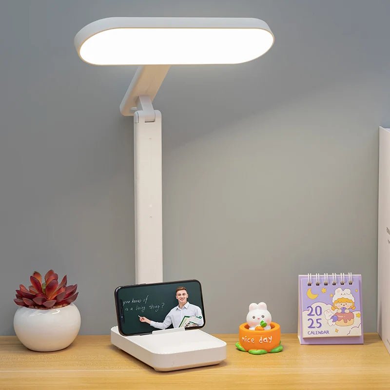 Lampe de bureau pliable rechargeable pour la protection des yeux pour l'étude, lampe de lecture spéciale pour dortoir, lampe de bureau à domicile à gradation à double usage rechargeable par USB et enfichable - FATAONLampe de bureau pliable rechargeable pour la protection des yeux pour l'étude, lampe de lecture spéciale pour dortoir, lampe de bureau à domicile à gradation à double usage rechargeable par USB et enfichableSolutions MaisonFATAON