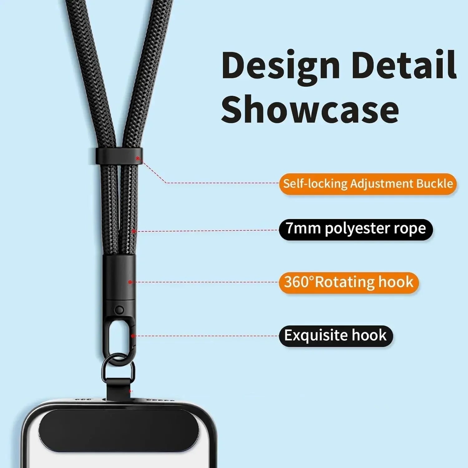 Lanière de téléphone portable universelle réglable, dragonne courte avec conception Anti-chute autobloquante, sangle de téléphone en Polyester Durable - FATAONLanière de téléphone portable universelle réglable, dragonne courte avec conception Anti-chute autobloquante, sangle de téléphone en Polyester DurableProductivité & OrganisationFATAON