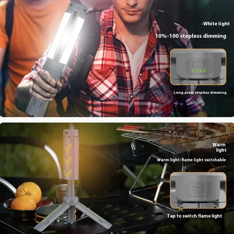 Lanterne de Camping télescopique 8000mAh, lampes de poche étanches rechargeables, lampe de Camping à intensité variable, lumière d'urgence pour Camping et randonnée - FATAONLanterne de Camping télescopique 8000mAh, lampes de poche étanches rechargeables, lampe de Camping à intensité variable, lumière d'urgence pour Camping et randonnéeSolutions MaisonFATAON