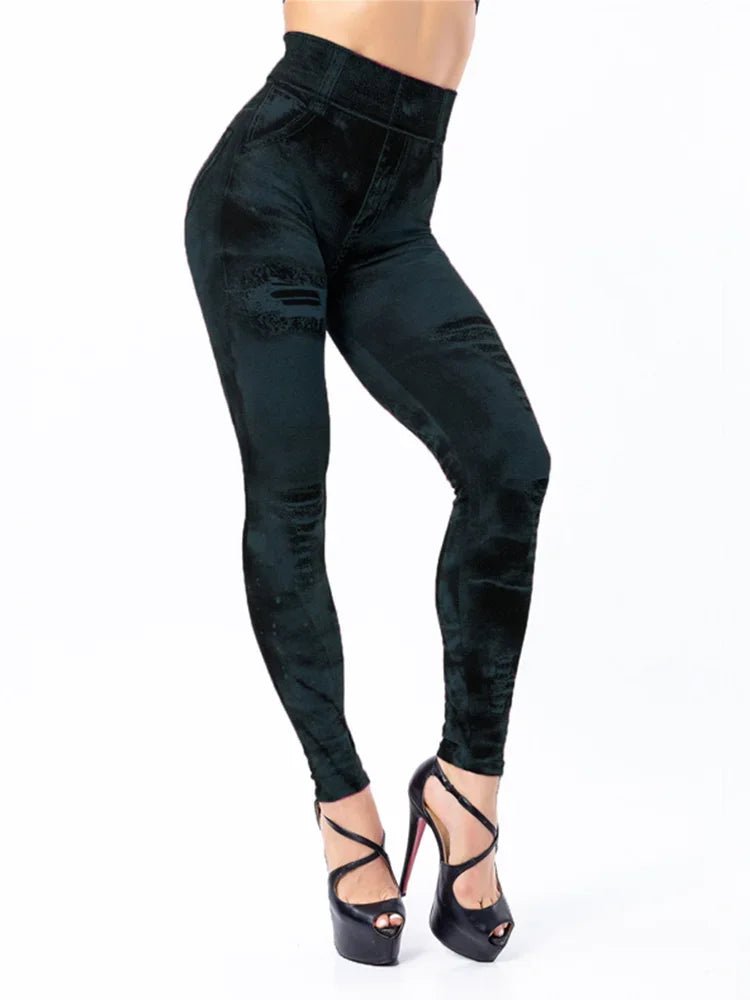 Legging taille haute pour femme, jean moulant, streetwear, push-up, décontracté, à la mode - FATAONLegging taille haute pour femme, jean moulant, streetwear, push-up, décontracté, à la modeMode FemmeFATAON