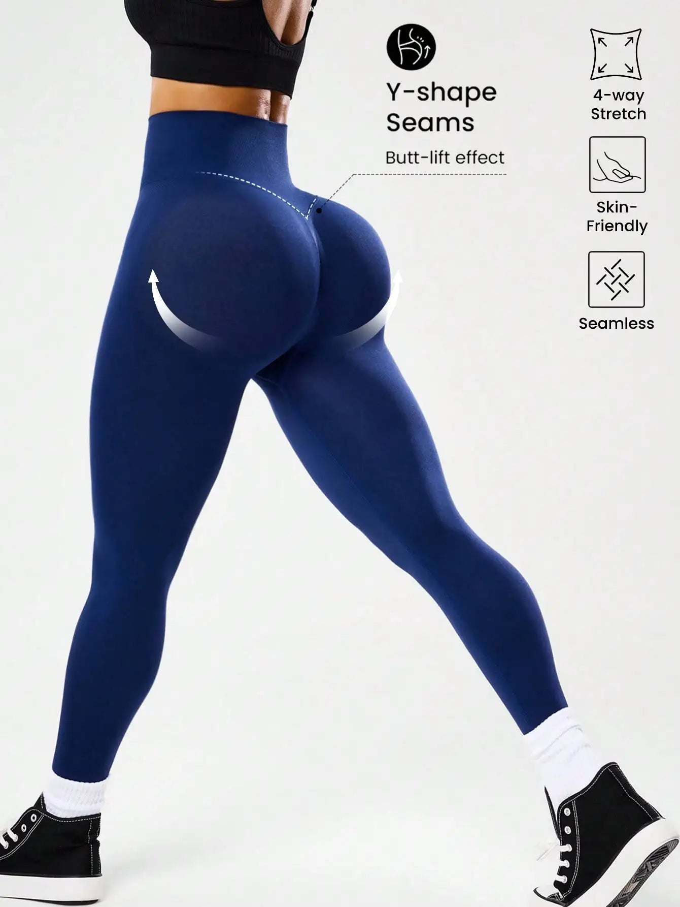 Leggings de fitness taille haute pour femmes, contrôle du ventre, cul de pêche, avec dos en V, respirants, à séchage rapide et surélevés, les plus vendus - FATAONLeggings de fitness taille haute pour femmes, contrôle du ventre, cul de pêche, avec dos en V, respirants, à séchage rapide et surélevés, les plus vendusFitness FemmeFATAON
