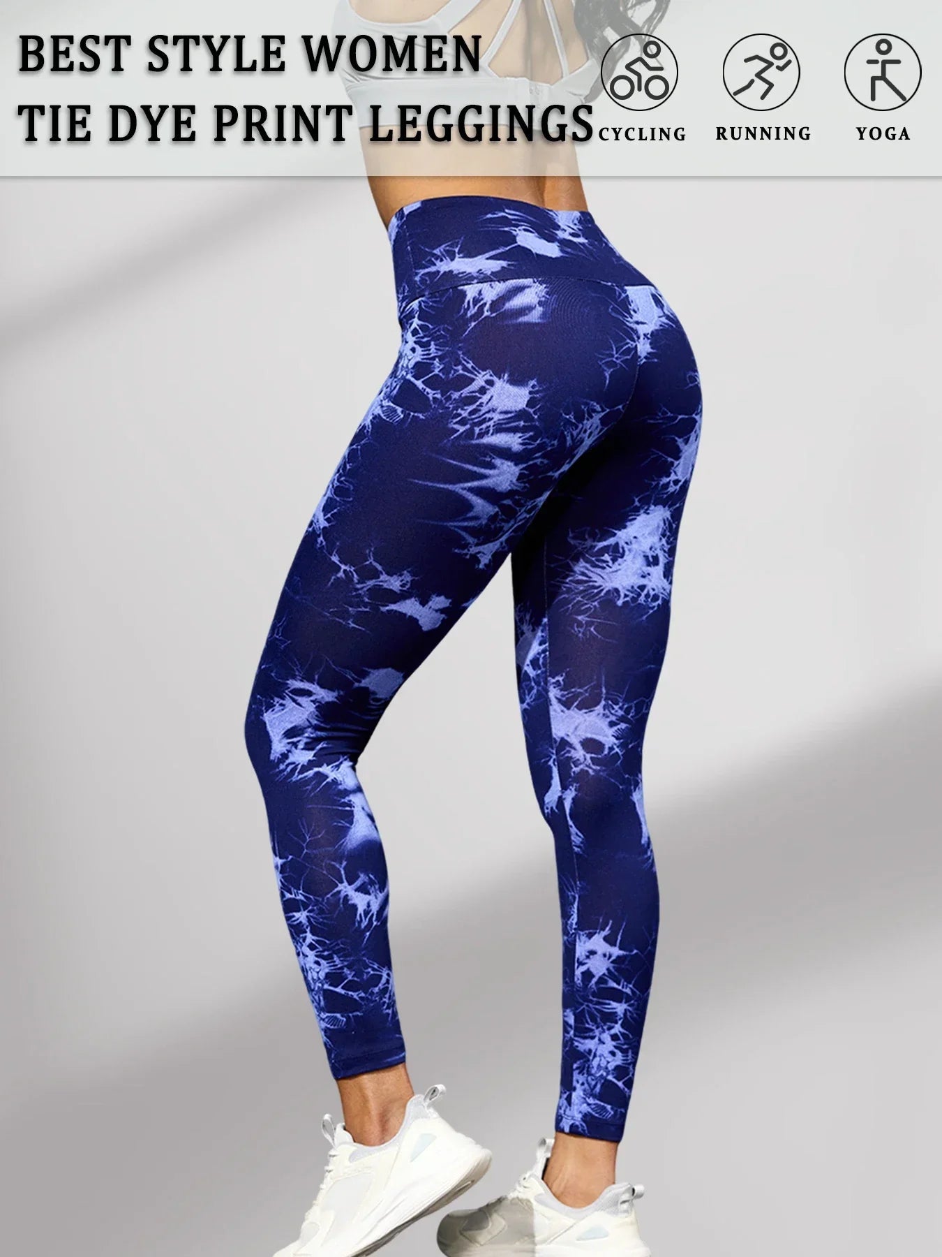 Leggings de teinture par nouage taille haute pour femmes, collants d'athlétisme, de Yoga, de course, de gymnastique, non transparents, Push Up, Fitness - FATAONLeggings de teinture par nouage taille haute pour femmes, collants d'athlétisme, de Yoga, de course, de gymnastique, non transparents, Push Up, FitnessFitness FemmeFATAON