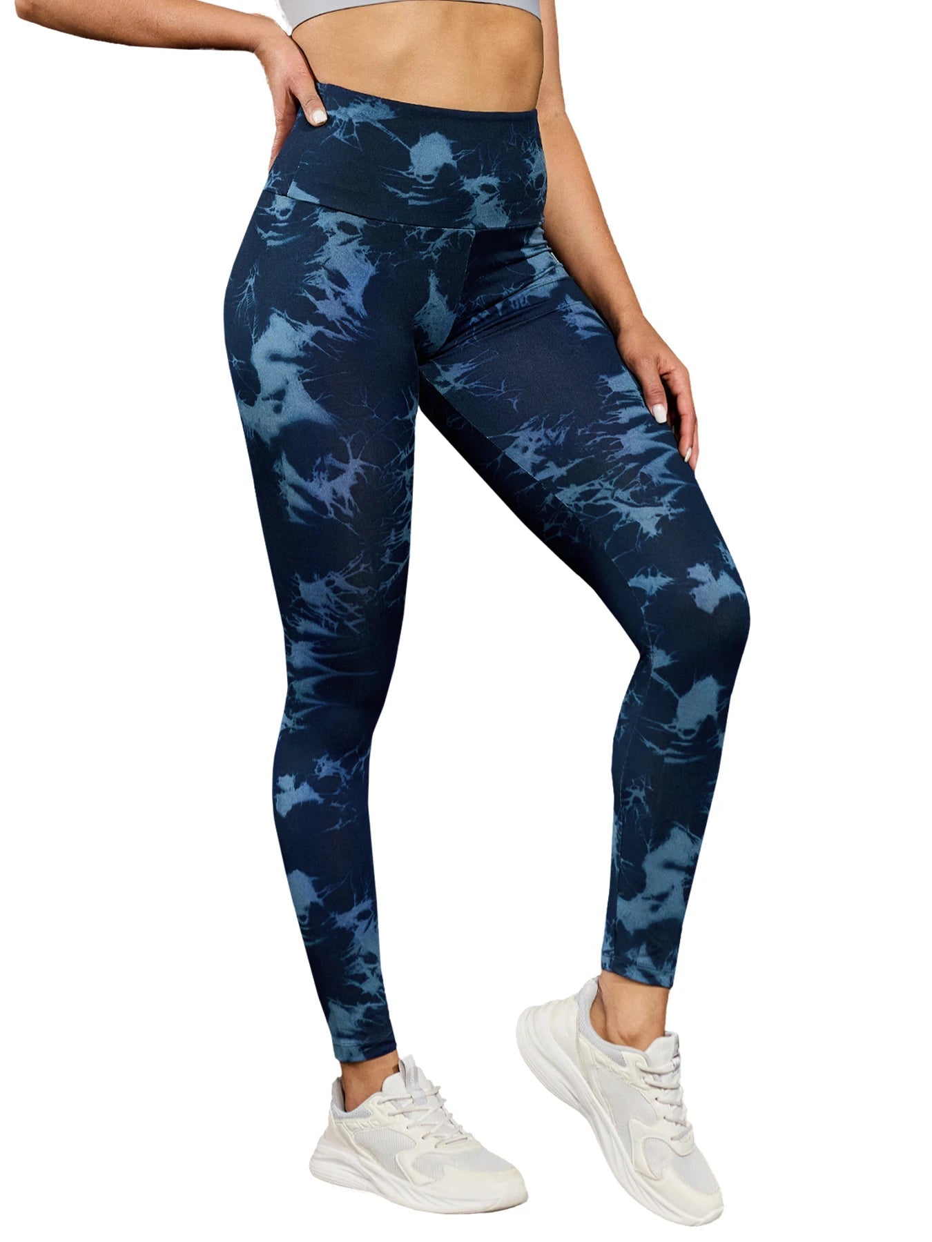 Leggings de teinture par nouage taille haute pour femmes, collants d'athlétisme, de Yoga, de course, de gymnastique, non transparents, Push Up, Fitness - FATAONLeggings de teinture par nouage taille haute pour femmes, collants d'athlétisme, de Yoga, de course, de gymnastique, non transparents, Push Up, FitnessFitness FemmeFATAON