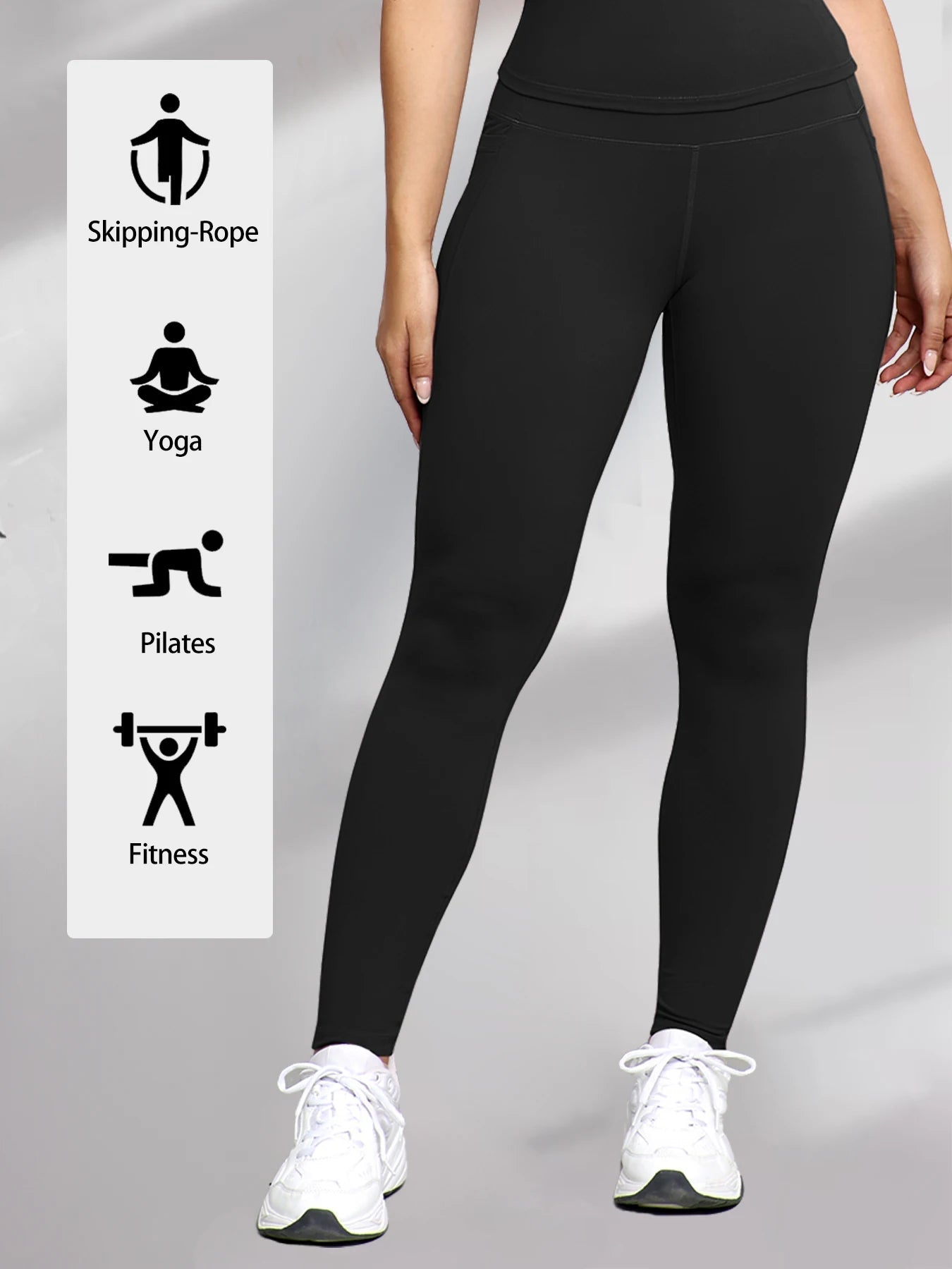 Leggings taille haute avec poches pour femmes, pantalons de Yoga extensibles, collants Push Up, Fitness, course à pied, vêtements de sport, pantalons de couleur unie - FATAONLeggings taille haute avec poches pour femmes, pantalons de Yoga extensibles, collants Push Up, Fitness, course à pied, vêtements de sport, pantalons de couleur unieFitness FemmeFATAON