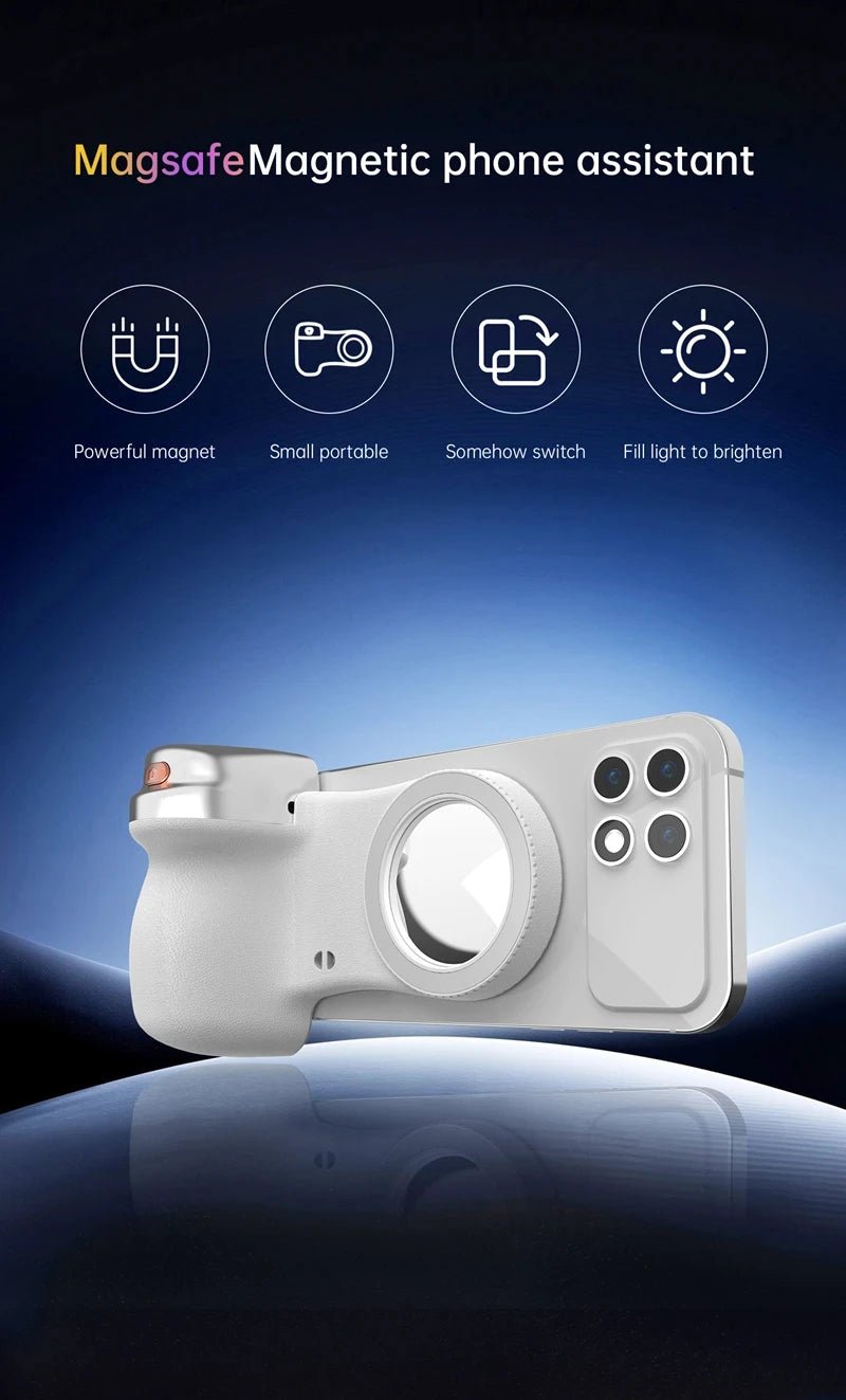 LINIM k02 Magnetic Phone Bluetooth Selfie Stick Handheld Portable Photography Selfie Phone Grip with LED Light Ergonomic Design - Fix & GoLINIM k02 Magnetic Phone Bluetooth Selfie Stick Handheld Portable Photography Selfie Phone Grip with LED Light Ergonomic DesignTechnologie PortableFix & Go