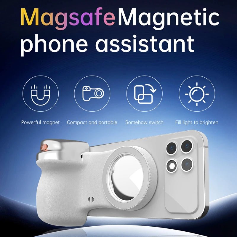 LINIM k02 Magnetic Phone Bluetooth Selfie Stick Handheld Portable Photography Selfie Phone Grip with LED Light Ergonomic Design - Fix & GoLINIM k02 Magnetic Phone Bluetooth Selfie Stick Handheld Portable Photography Selfie Phone Grip with LED Light Ergonomic DesignTechnologie PortableFix & Go