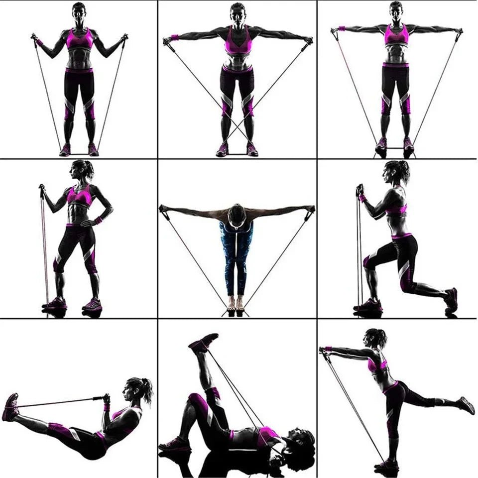 LOOGDEEL 11 pièces/ensemble bandes de résistance pédale exercice corps entraînement femmes hommes Fitness Yoga tirer corde exercices Tubes en Latex - FATAONLOOGDEEL 11 pièces/ensemble bandes de résistance pédale exercice corps entraînement femmes hommes Fitness Yoga tirer corde exercices Tubes en LatexFitness & SportFATAON