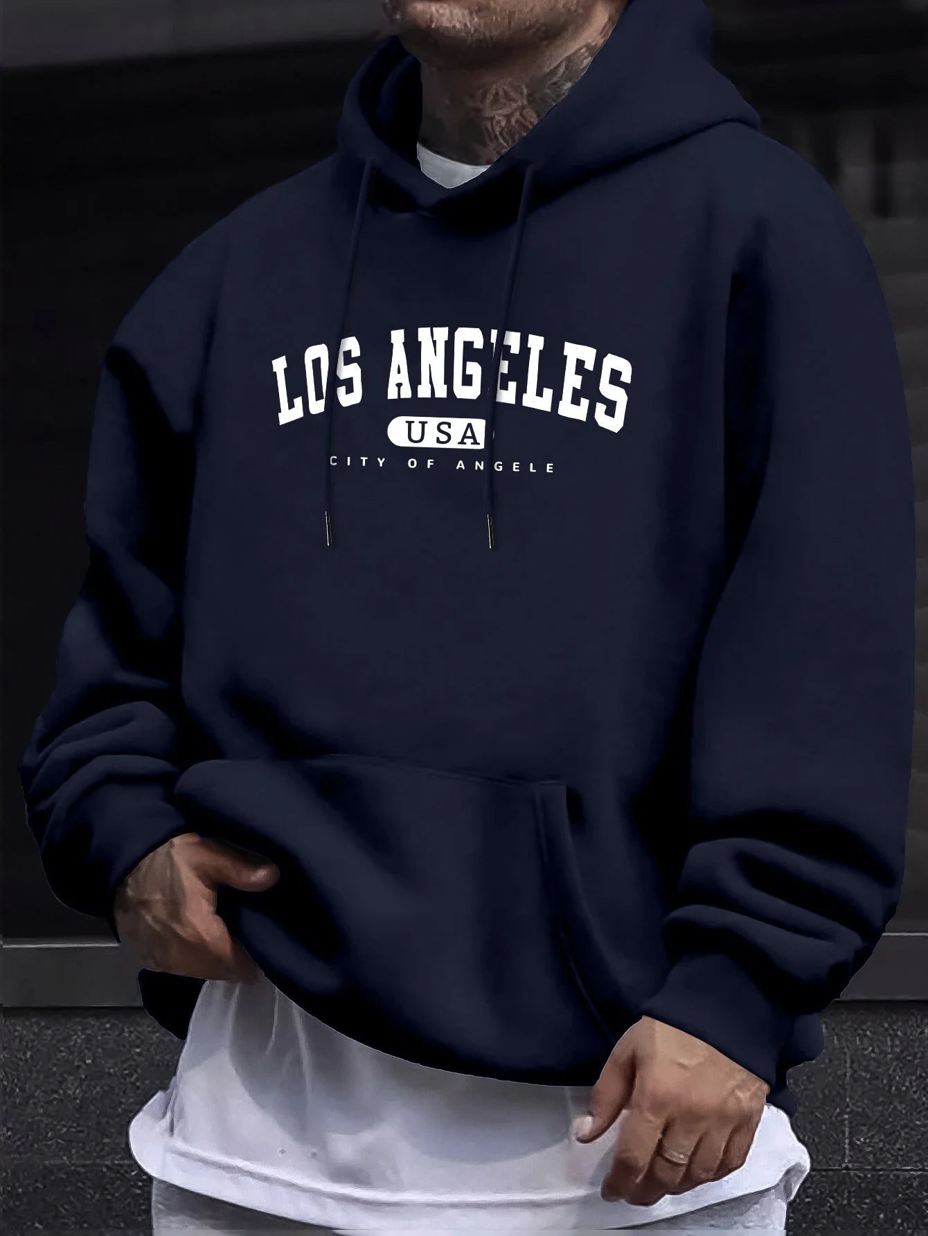 Los Angeles Usa imprimer hommes à manches longues cordon sweat à capuche imprimé t-shirt coton pour hommes décontracté automne hiver - FATAONLos Angeles Usa imprimer hommes à manches longues cordon sweat à capuche imprimé t-shirt coton pour hommes décontracté automne hiverMode HommeFATAON