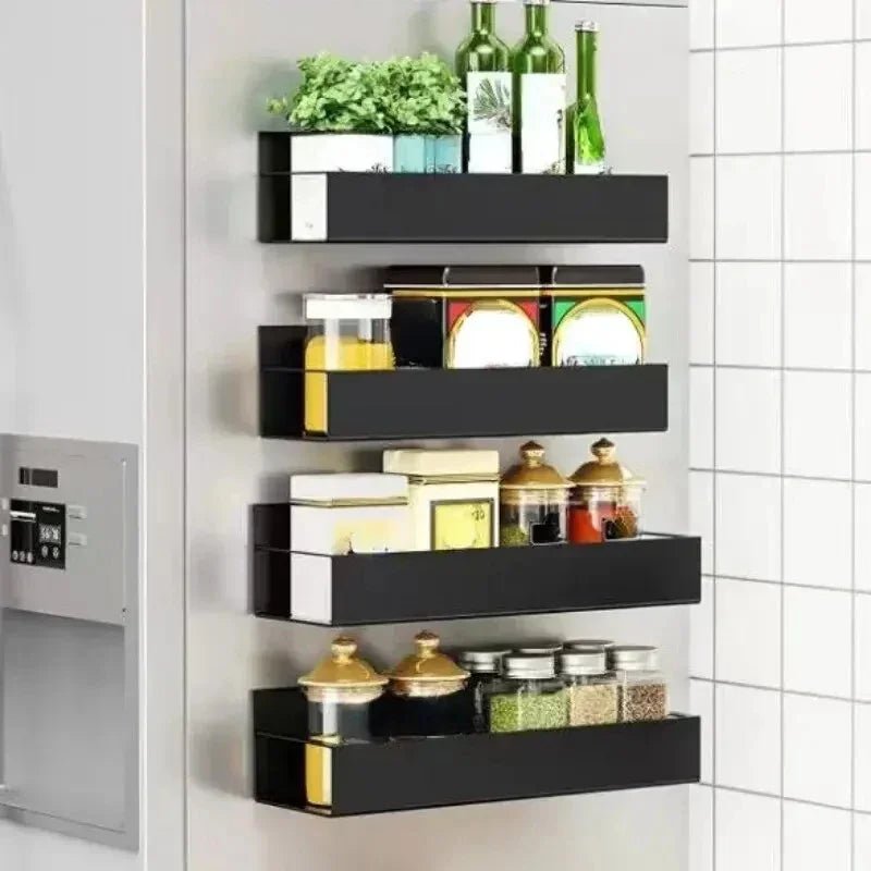 Lot de 2 étagères de rangement magnétiques multifonctionnelles pour cuisine, réfrigérateur et machine à laver, à suspendre latéralement - FATAONLot de 2 étagères de rangement magnétiques multifonctionnelles pour cuisine, réfrigérateur et machine à laver, à suspendre latéralementSolutions MaisonFATAON