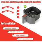 Lot de 6 attaches magnétiques en silicone pour friteuse à air, résistantes à la chaleur, pour doublures en papier sulfurisé, accessoires de cuisine de qualité alimentaire. - FATAONLot de 6 attaches magnétiques en silicone pour friteuse à air, résistantes à la chaleur, pour doublures en papier sulfurisé, accessoires de cuisine de qualité alimentaire.Solutions MaisonFATAON
