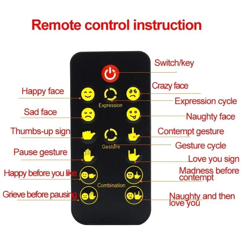 Lumière LED d'expression faciale amusante pour voiture, avec télécommande, fenêtre arrière, lampe de rappel d'avertissement multifonction, accessoires extérieurs - FATAONLumière LED d'expression faciale amusante pour voiture, avec télécommande, fenêtre arrière, lampe de rappel d'avertissement multifonction, accessoires extérieursAccessoire AutoFATAON