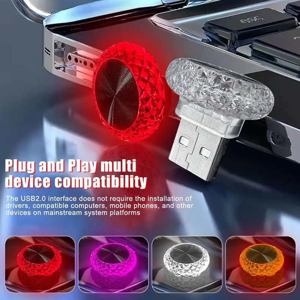 Lumières d'ambiance LED USB pour voiture, mini lampes portables, lumières décoratives intérieures pour voiture et ordinateur, éclairage environnemental - FATAONLumières d'ambiance LED USB pour voiture, mini lampes portables, lumières décoratives intérieures pour voiture et ordinateur, éclairage environnementalAccessoire AutoFATAON