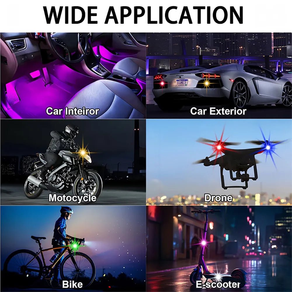 Lumières décoratives LED pour voiture, lampe d'ambiance sans fil/télécommandée | Mode multicolore | Charge USB | Pour l'intérieur, grille, feux de signalisation - FATAONLumières décoratives LED pour voiture, lampe d'ambiance sans fil/télécommandée | Mode multicolore | Charge USB | Pour l'intérieur, grille, feux de signalisationAccessoire AutoFATAON