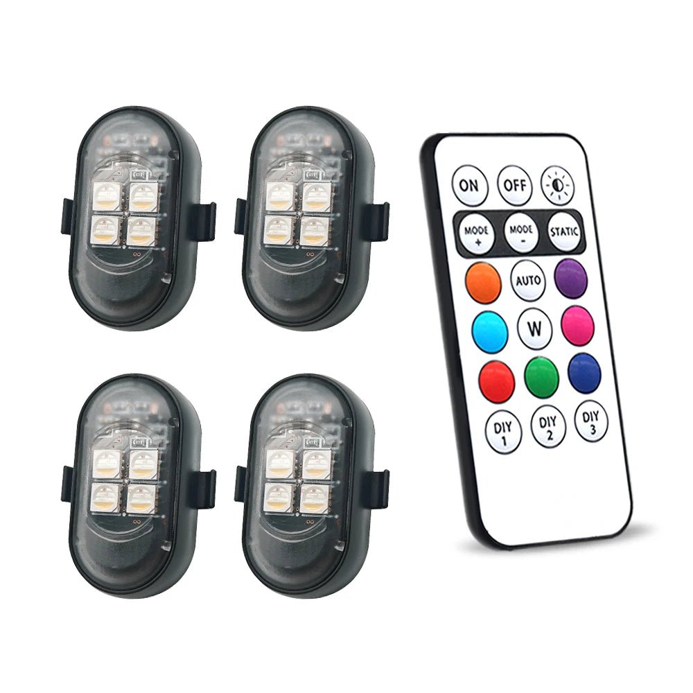 Lumières décoratives LED pour voiture, lampe d'ambiance sans fil/télécommandée | Mode multicolore | Charge USB | Pour l'intérieur, grille, feux de signalisation - FATAONLumières décoratives LED pour voiture, lampe d'ambiance sans fil/télécommandée | Mode multicolore | Charge USB | Pour l'intérieur, grille, feux de signalisationAccessoire AutoFATAON