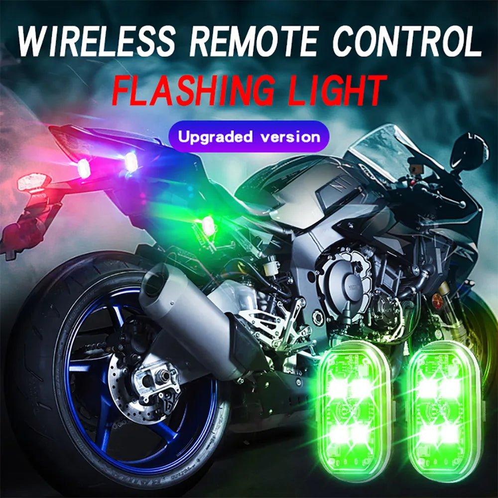Lumières stroboscopiques LED sans fil, lumière d'ambiance de décoration de voiture, lumières Led rechargeables 8 couleurs, voyant d'avertissement Anti-Collision, 2/4 pièces - FATAONLumières stroboscopiques LED sans fil, lumière d'ambiance de décoration de voiture, lumières Led rechargeables 8 couleurs, voyant d'avertissement Anti-Collision, 2/4 piècesAccessoire AutoFATAON