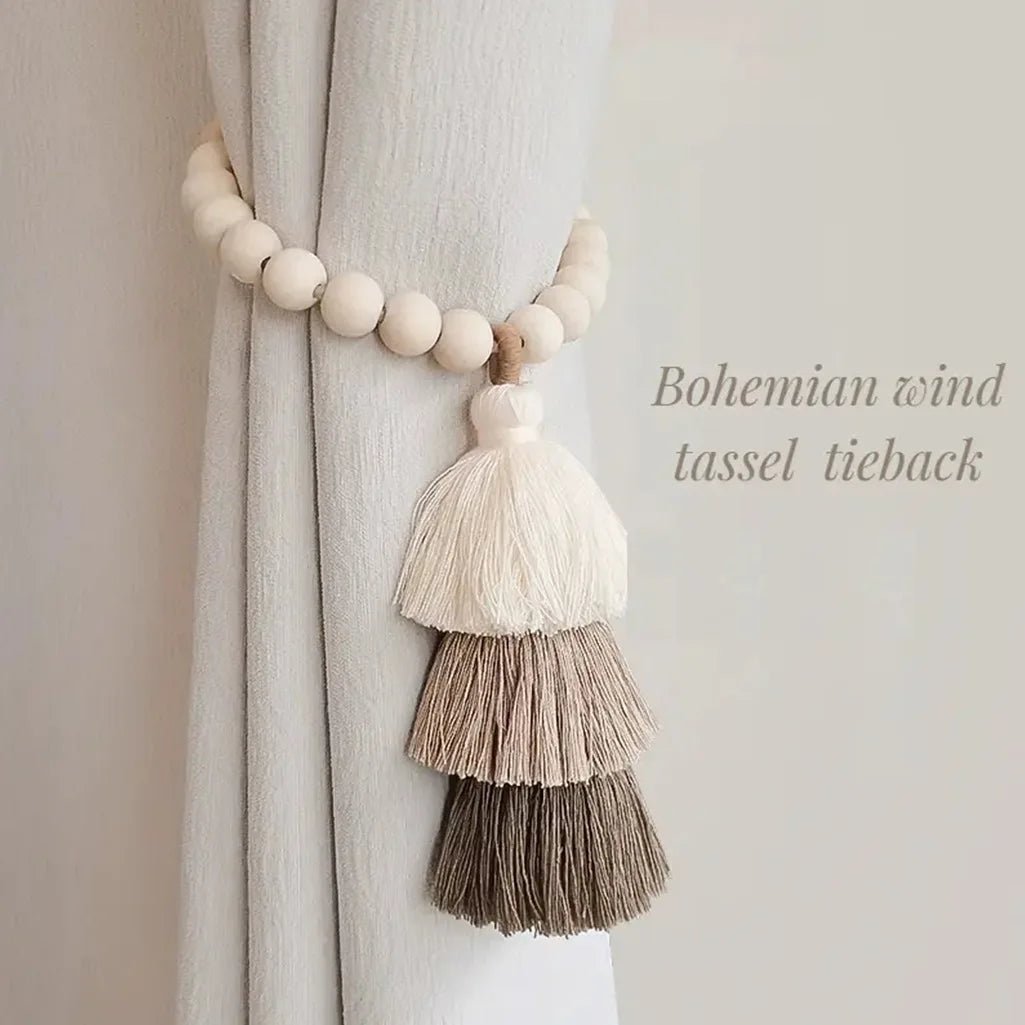 Luxury Boho Tassel Beaded Curtain Tieback Magnetic Macrame Curtain Strap Multicolor Home Decor Gift - FATAONLuxury Boho Tassel Beaded Curtain Tieback Magnetic Macrame Curtain Strap Multicolor Home Decor GiftSolutions MaisonFATAON