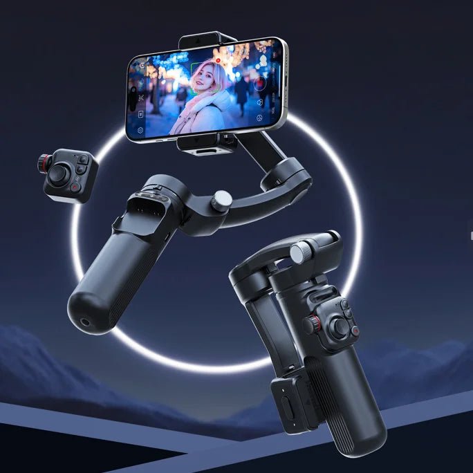 M02 Gimbal Stabiliser AI Auto Tracking Gimbal Selfie with Magnetic Remote Control 3 - axis Stabilizer Multi - Mode Shooting TikTok - Fix & GoM02 Gimbal Stabiliser AI Auto Tracking Gimbal Selfie with Magnetic Remote Control 3 - axis Stabilizer Multi - Mode Shooting TikTokVidéo & PhotoFix & Go