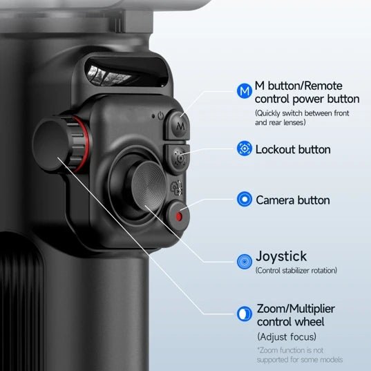 M02 Gimbal Stabiliser AI Auto Tracking Gimbal Selfie with Magnetic Remote Control 3 - axis Stabilizer Multi - Mode Shooting TikTok - Fix & GoM02 Gimbal Stabiliser AI Auto Tracking Gimbal Selfie with Magnetic Remote Control 3 - axis Stabilizer Multi - Mode Shooting TikTokVidéo & PhotoFix & Go