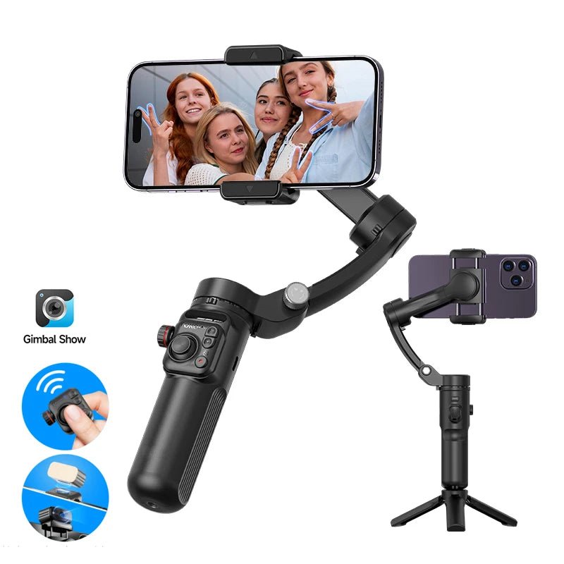 M02 Gimbal Stabiliser AI Auto Tracking Gimbal Selfie with Magnetic Remote Control 3 - axis Stabilizer Multi - Mode Shooting TikTok - Fix & GoM02 Gimbal Stabiliser AI Auto Tracking Gimbal Selfie with Magnetic Remote Control 3 - axis Stabilizer Multi - Mode Shooting TikTokVidéo & PhotoFix & Go