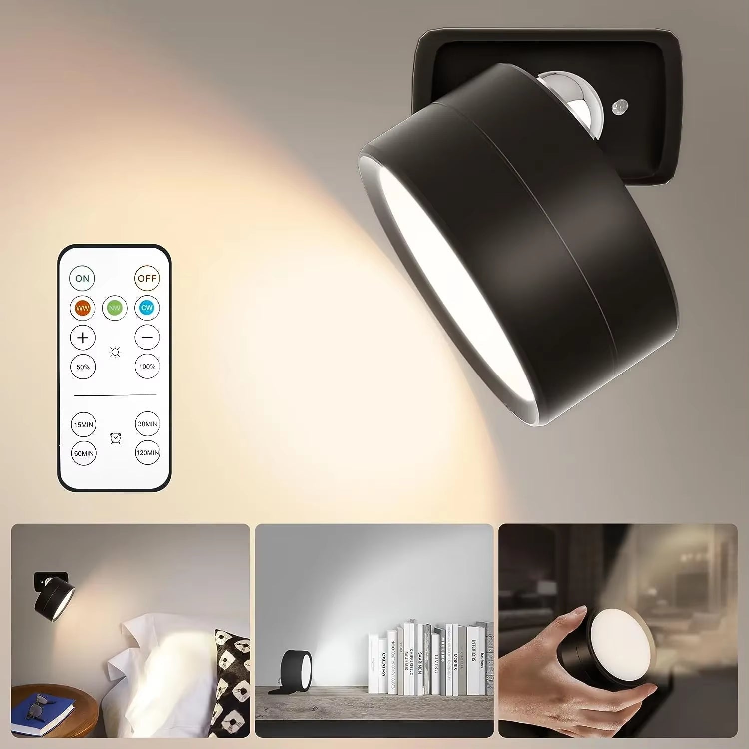 Magnetic LED Wall Light Night Dimmable Magnetic Picture Lights 360° Rotation Touch Remote Control Cabinet Spotlight Night Lamp - Fix & GoMagnetic LED Wall Light Night Dimmable Magnetic Picture Lights 360° Rotation Touch Remote Control Cabinet Spotlight Night LampFix & Go