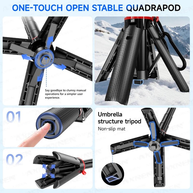 Magnetic Mini Selfie Stick Tripod for Cellphone with Extension Rod Wireless Remote, Fill Light Option, for Smartphone Vlog Shoot - Fix & GoMagnetic Mini Selfie Stick Tripod for Cellphone with Extension Rod Wireless Remote, Fill Light Option, for Smartphone Vlog ShootVidéo & PhotoFix & Go