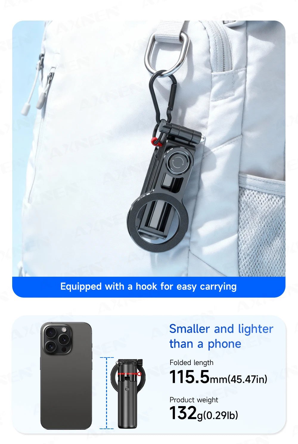 Magnetic Mini Selfie Stick Tripod for Cellphone with Extension Rod Wireless Remote, Fill Light Option, for Smartphone Vlog Shoot - Fix & GoMagnetic Mini Selfie Stick Tripod for Cellphone with Extension Rod Wireless Remote, Fill Light Option, for Smartphone Vlog ShootVidéo & PhotoFix & Go