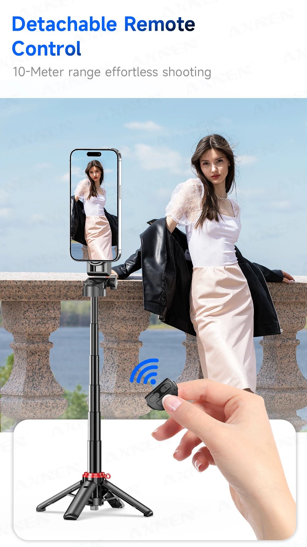Magnetic Mini Selfie Stick Tripod for Cellphone with Extension Rod Wireless Remote, Fill Light Option, for Smartphone Vlog Shoot - Fix & GoMagnetic Mini Selfie Stick Tripod for Cellphone with Extension Rod Wireless Remote, Fill Light Option, for Smartphone Vlog ShootVidéo & PhotoFix & Go