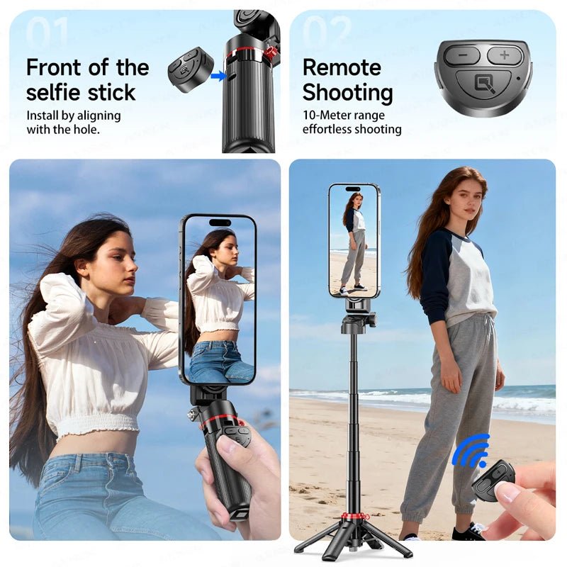 Magnetic Mini Selfie Stick Tripod for Cellphone with Extension Rod Wireless Remote, Fill Light Option, for Smartphone Vlog Shoot - Fix & GoMagnetic Mini Selfie Stick Tripod for Cellphone with Extension Rod Wireless Remote, Fill Light Option, for Smartphone Vlog ShootVidéo & PhotoFix & Go