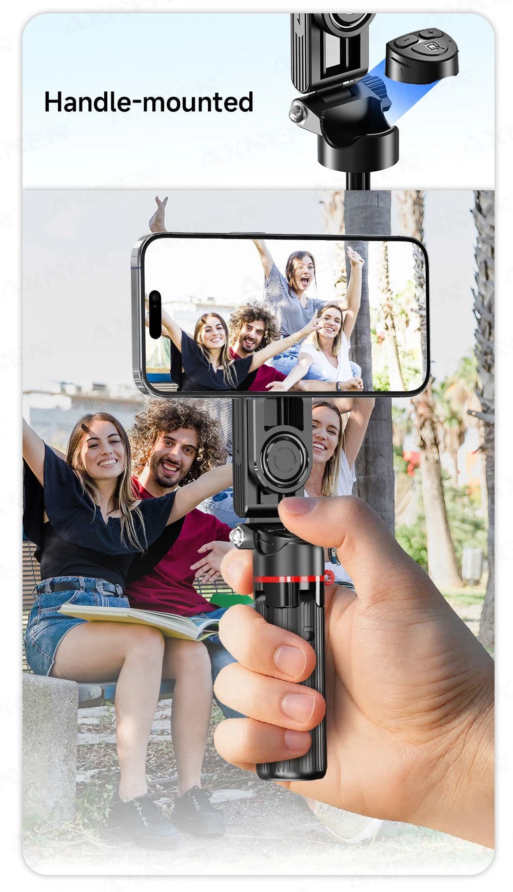 Magnetic Mini Selfie Stick Tripod for Cellphone with Extension Rod Wireless Remote, Fill Light Option, for Smartphone Vlog Shoot - Fix & GoMagnetic Mini Selfie Stick Tripod for Cellphone with Extension Rod Wireless Remote, Fill Light Option, for Smartphone Vlog ShootVidéo & PhotoFix & Go