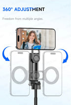 Magnetic Mini Selfie Stick Tripod for Cellphone with Extension Rod Wireless Remote, Fill Light Option, for Smartphone Vlog Shoot - Fix & GoMagnetic Mini Selfie Stick Tripod for Cellphone with Extension Rod Wireless Remote, Fill Light Option, for Smartphone Vlog ShootVidéo & PhotoFix & Go