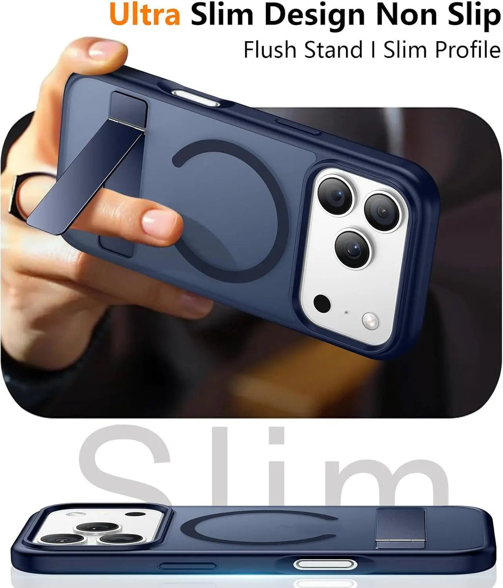 Magnetic Mobile Phone Case with Stand for iPhone 16 17 Pro Max 15 14 Plus 13 12 Translucent Cover with Kickstand - Fix & GoMagnetic Mobile Phone Case with Stand for iPhone 16 17 Pro Max 15 14 Plus 13 12 Translucent Cover with KickstandTechnologie PortableFix & Go