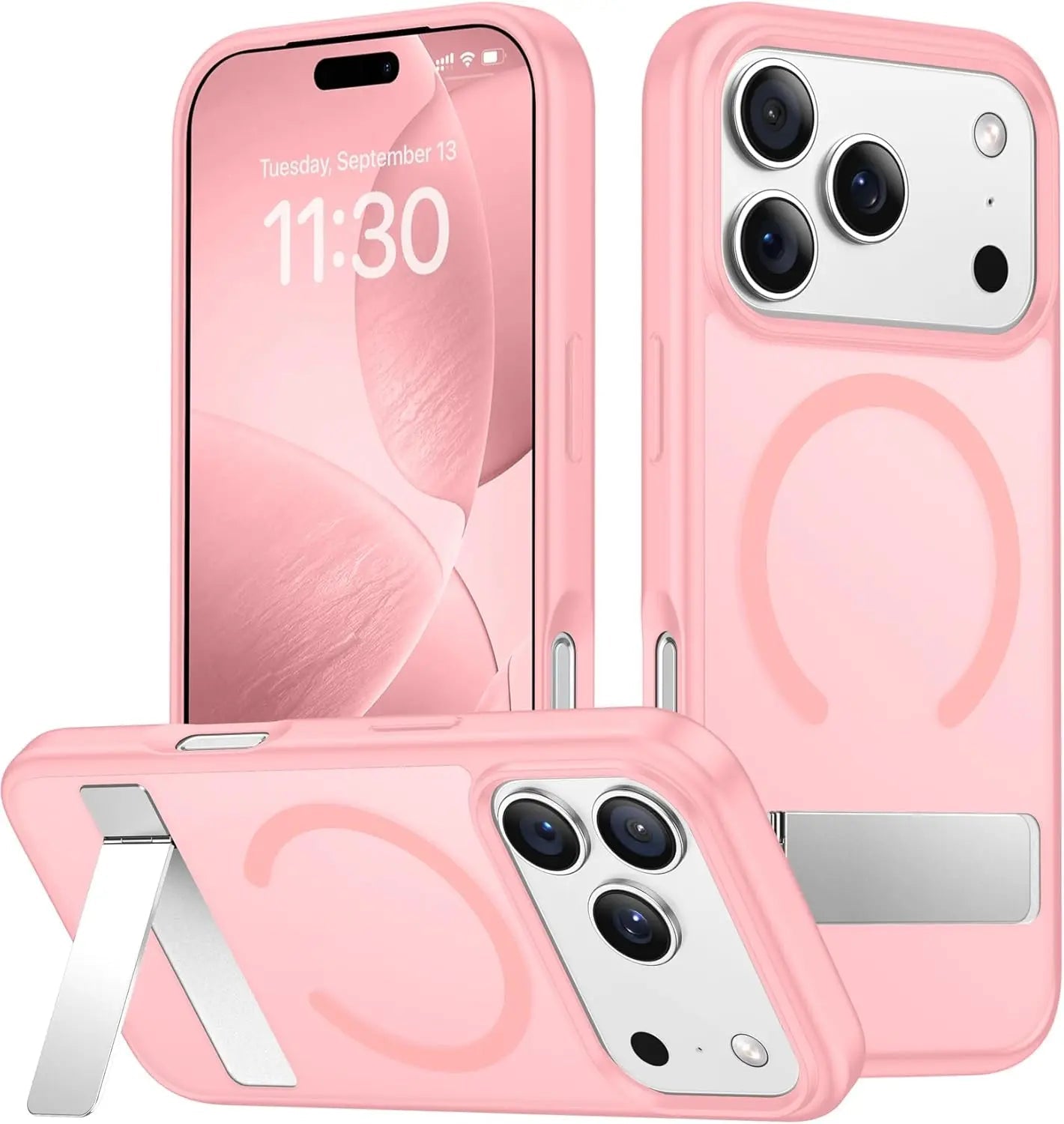 Magnetic Mobile Phone Case with Stand for iPhone 16 17 Pro Max 15 14 Plus 13 12 Translucent Cover with Kickstand - Fix & GoMagnetic Mobile Phone Case with Stand for iPhone 16 17 Pro Max 15 14 Plus 13 12 Translucent Cover with KickstandTechnologie PortableFix & Go