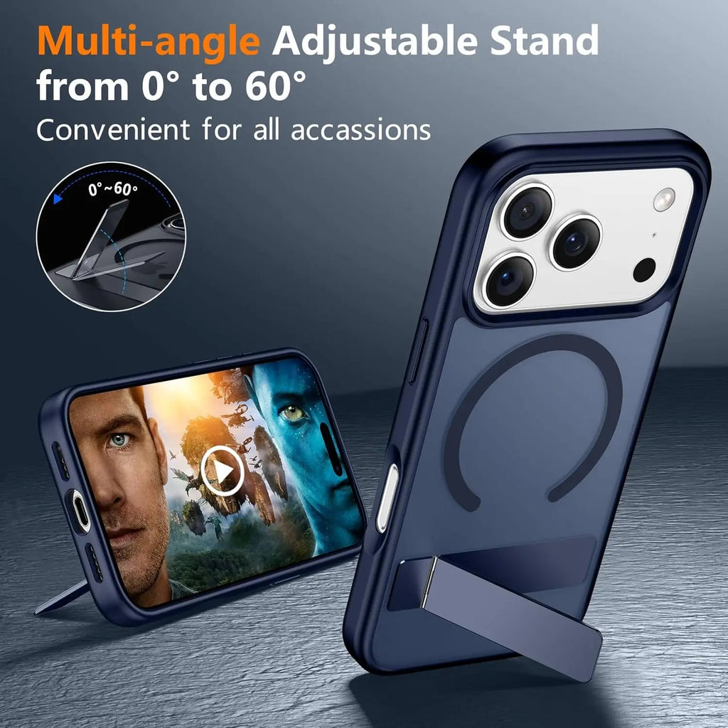 Magnetic Mobile Phone Case with Stand for iPhone 16 17 Pro Max 15 14 Plus 13 12 Translucent Cover with Kickstand - Fix & GoMagnetic Mobile Phone Case with Stand for iPhone 16 17 Pro Max 15 14 Plus 13 12 Translucent Cover with KickstandTechnologie PortableFix & Go