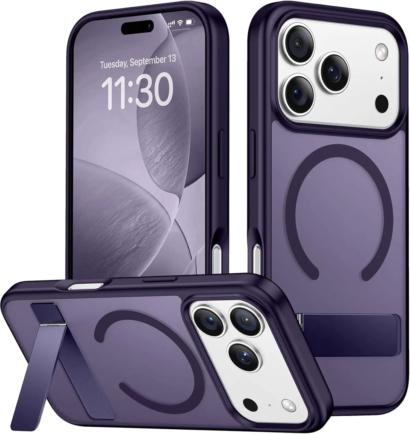 Magnetic Mobile Phone Case with Stand for iPhone 16 17 Pro Max 15 14 Plus 13 12 Translucent Cover with Kickstand - Fix & GoMagnetic Mobile Phone Case with Stand for iPhone 16 17 Pro Max 15 14 Plus 13 12 Translucent Cover with KickstandTechnologie PortableFix & Go