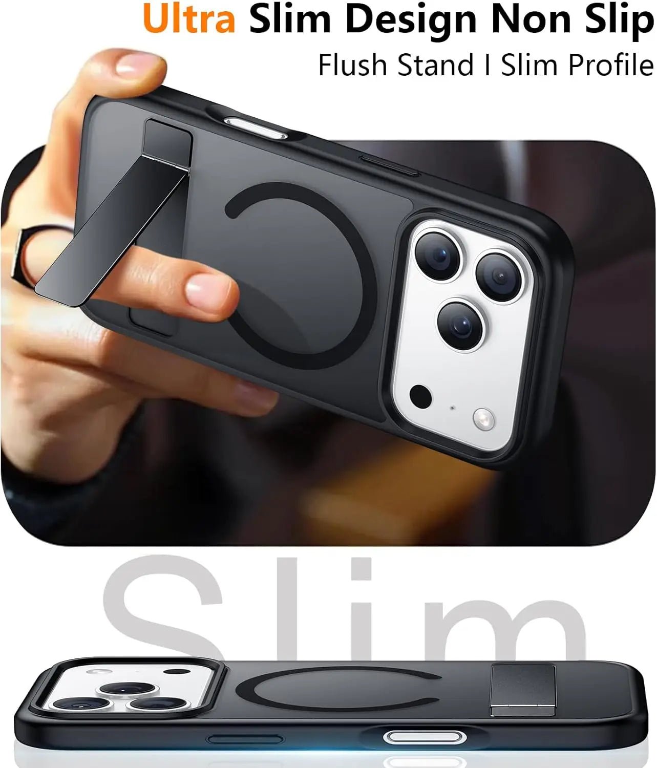 Magnetic Mobile Phone Case with Stand for iPhone 16 17 Pro Max 15 14 Plus 13 12 Translucent Cover with Kickstand - Fix & GoMagnetic Mobile Phone Case with Stand for iPhone 16 17 Pro Max 15 14 Plus 13 12 Translucent Cover with KickstandTechnologie PortableFix & Go